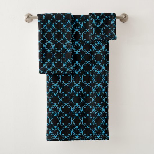 Abstract Herhalend Patroon Geometrische Eclipse Li Bad Handdoek (Insitu)