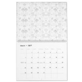 Abstract herhalingspatroon van gestileerde vormen  kalender (Mar 2027)