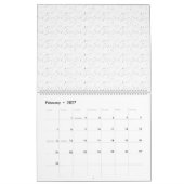 Abstract herhalingspatroon van klein, verspreid, d kalender (Feb 2027)