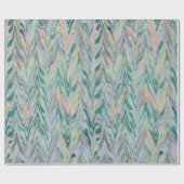 Abstract Herringbone - blauwgroen Cadeaupapier (Vlak)