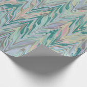 Abstract Herringbone - blauwgroen Cadeaupapier (Hoek)