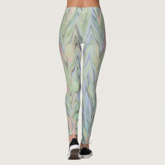 Abstract Herringbone - fern Leggings (Achterkant)
