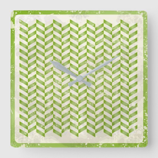 Abstract herringbone in griekenland vierkante klok (Voorkant)