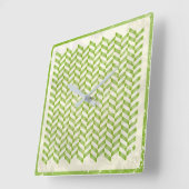 Abstract herringbone in griekenland vierkante klok (Hoek)