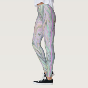 Abstract Herringbone - lavender Leggings
