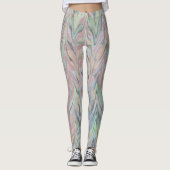 Abstract herringbone — roos/breed leggings (Voorkant)