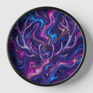 Abstract hertenhoorn kosmisch paarse kunstklokken
