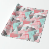 Abstract Heup Modern Geometrisch Kunstpatroon Cadeaupapier (Uitgerold)