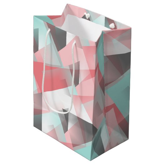 Abstract Heup Modern Geometrisch Kunstpatroon Medium Cadeauzakje (Voorkant Gekanteld)