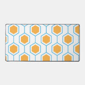 Abstract hexagon geometrisch patroon in oranje blu bureaumat (Voorkant)