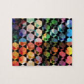 Abstract hexagon grafisch ontwerp legpuzzel (Horizontaal)
