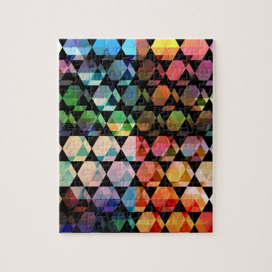 Abstract hexagon grafisch ontwerp legpuzzel (Verticaal)