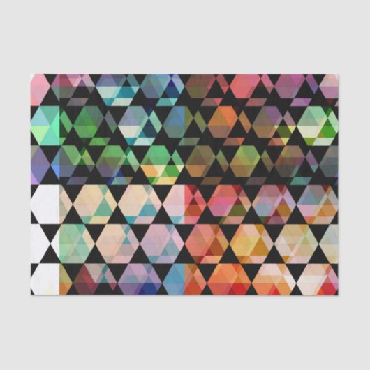 Abstract hexagon grafisch ontwerp tissuepapier (Voorkant)