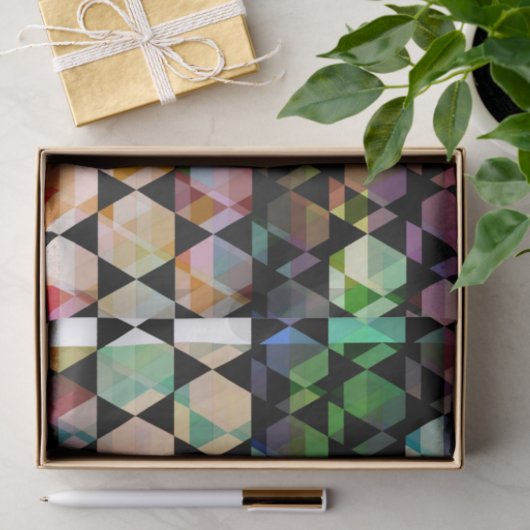 Abstract hexagon grafisch ontwerp tissuepapier (Geschenk)