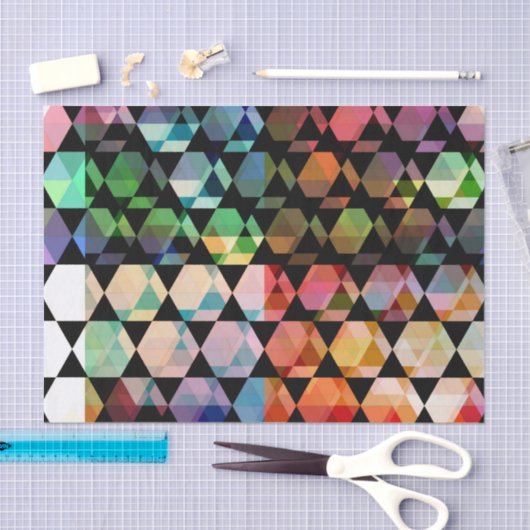 Abstract hexagon grafisch ontwerp tissuepapier (Craft)