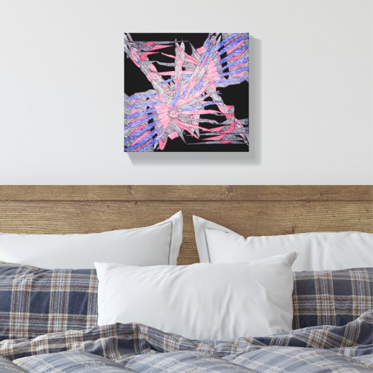 Abstract Hidden Harmony Canvas Afdruk (Insitu (Slaapkamer))