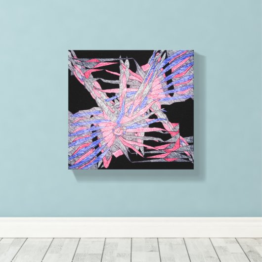 Abstract Hidden Harmony Canvas Afdruk (Insitu (Houten vloer))
