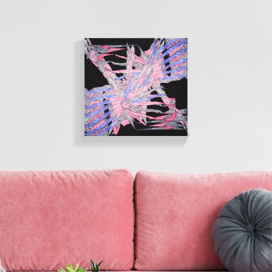 Abstract Hidden Harmony Canvas Afdruk (Insitu (Woonkamer))