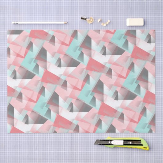 Abstract Hip Modern Geometric Mosaic Art Pattern Tissuepapier (Craft)