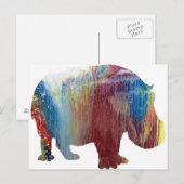 Abstract Hippopotamus silhouette Briefkaart (Voorkant / Achterkant)