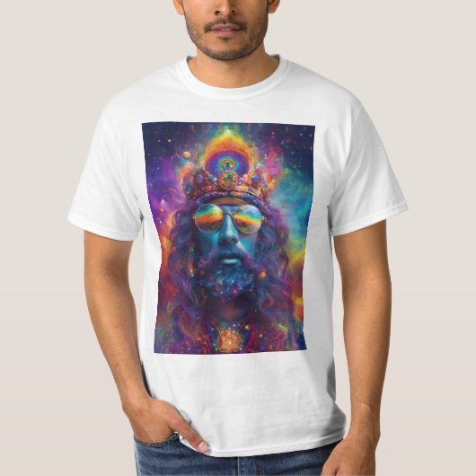 abstract hippy roken DMT, met universum komt O T-shirt (Voorkant)