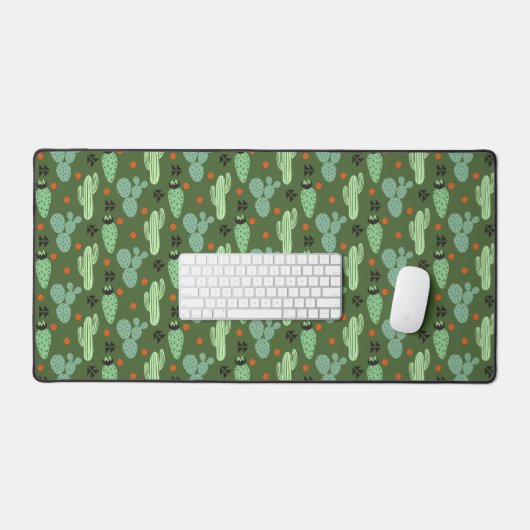 Abstract Hipster Cactus Desert Patroon Bureaumat (Keyboard & Muis)