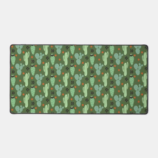 Abstract Hipster Cactus Desert Patroon Bureaumat (Voorkant)