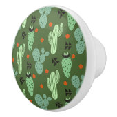 Abstract Hipster Cactus Desert Patroon Keramische Knop (Rechts)