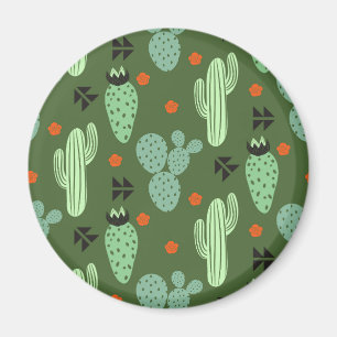 Abstract Hipster Cactus Desert Patroon Magneet