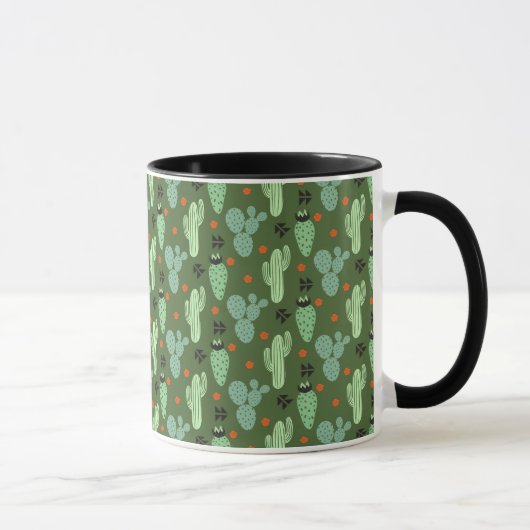 Abstract Hipster Cactus Desert Patroon Mok (Rechts)