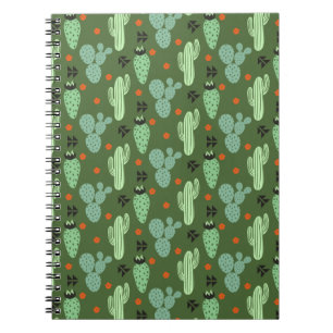 Abstract Hipster Cactus Desert Patroon Notitieboek