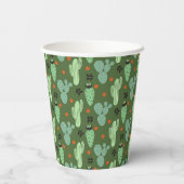 Abstract Hipster Cactus Desert Patroon Papieren Bekers (Achterkant)