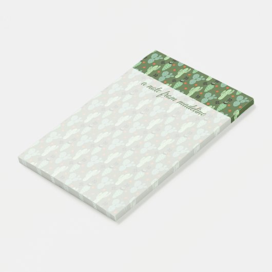 Abstract Hipster Cactus Desert Patroon Post-it® Notes (Schuin)