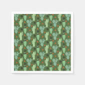 Abstract Hipster Cactus Desert Patroon Servetten (Voorkant)