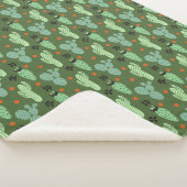 Abstract Hipster Cactus Desert Patroon Sherpa Deken (3/4)