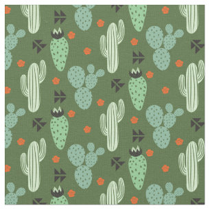 Abstract Hipster Cactus Desert Patroon Stof