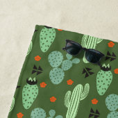 Abstract Hipster Cactus Desert Patroon Strandlaken (In situ)