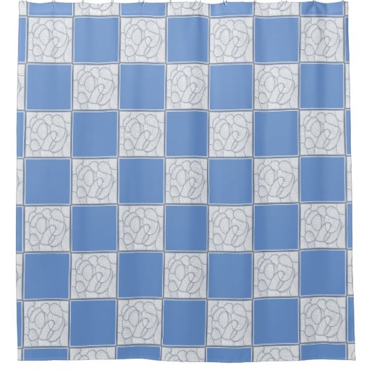 Abstract hoekontwerp controlebord om het even welk douchegordijn (Voorkant)