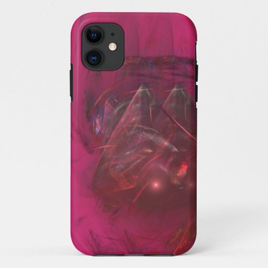 abstract hoesje met rode steen kristal (Achterkant)