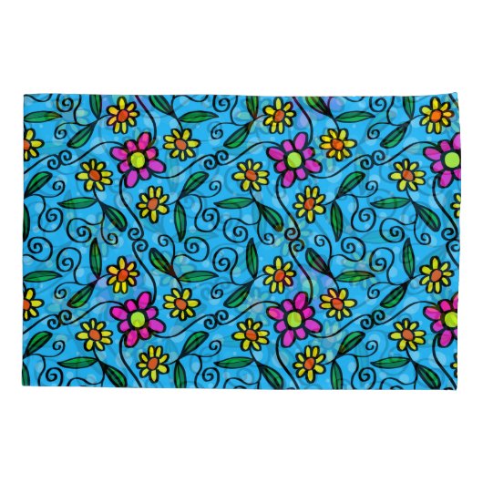 Abstract hoesje van Floral Kussensloop (Achterkant)