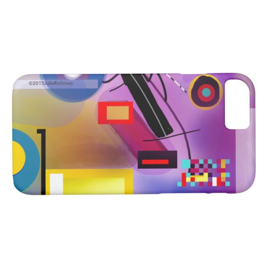 Abstract hoesje van Kandinsky Geïnspireerde iPhone (Achterkant (Horizontaal))