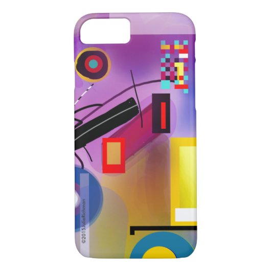 Abstract hoesje van Kandinsky Geïnspireerde iPhone (Achterkant)
