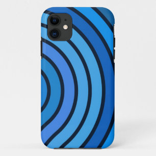 Abstract hoesje voor zwarte en blauwe krommen