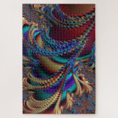 Abstract Holografisch Fractal Alien Landschap Legpuzzel (Verticaal)