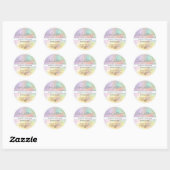 Abstract holografisch goud modern script product ronde sticker (Vel)