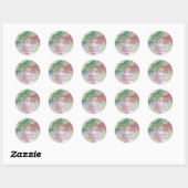 Abstract holografisch goud modern script product ronde sticker (Vel)