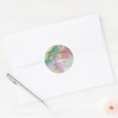 Abstract holografisch goud modern script product ronde sticker (Envelop)