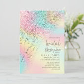 Abstract Holografisch Regenboog Vrijgezellenfeest  Kaart (Staand voorkant)