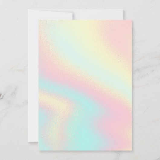 Abstract Holografisch Regenboog Vrijgezellenfeest  Kaart (Achterkant)