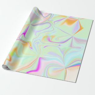 Abstract hologram Faux kleurrijk patroon Cadeaupapier